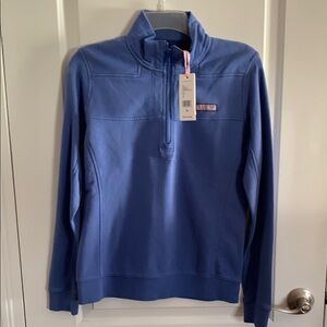 NWT Vineyard Vines Blue Quarter-Zip Pullover